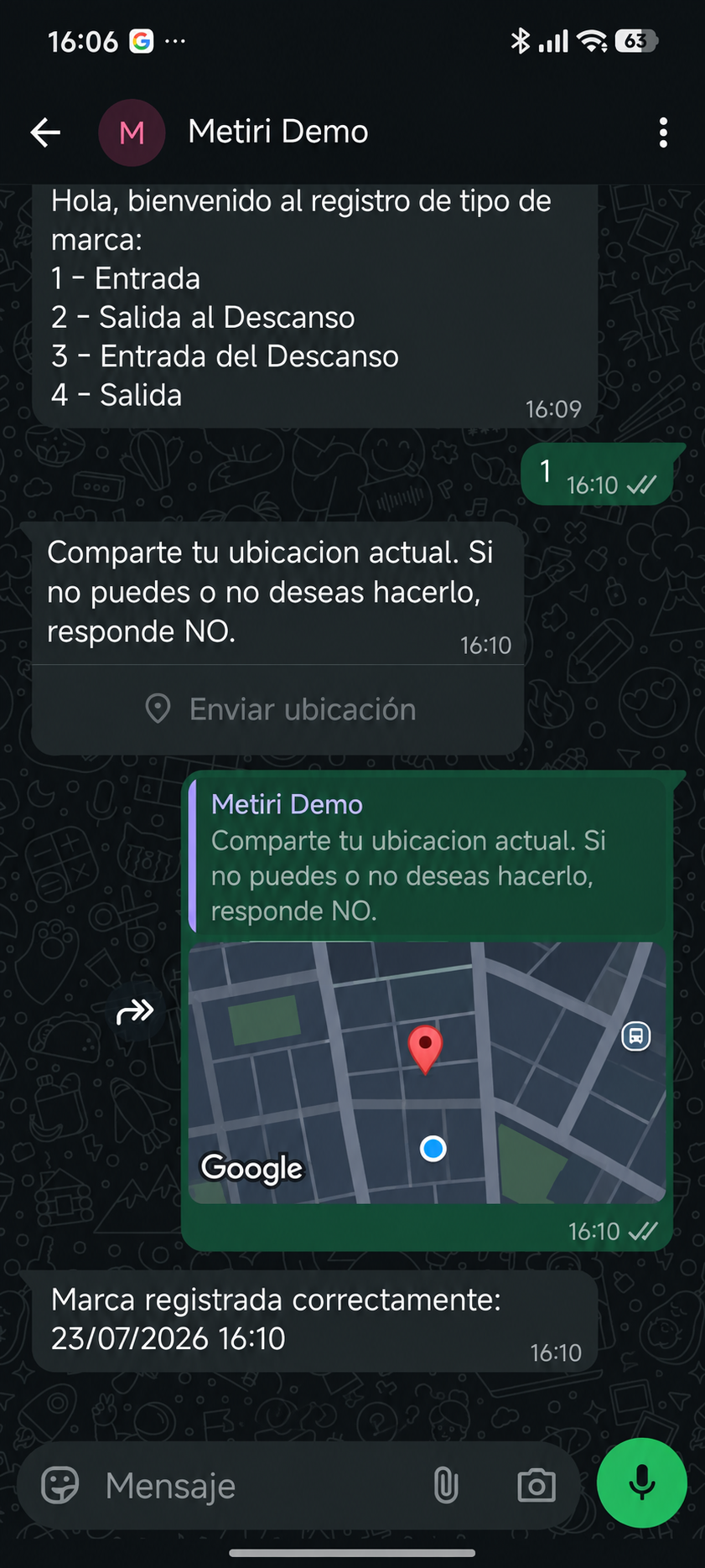 Marcá tu asistencia por WhatsApp, sin instalar nada